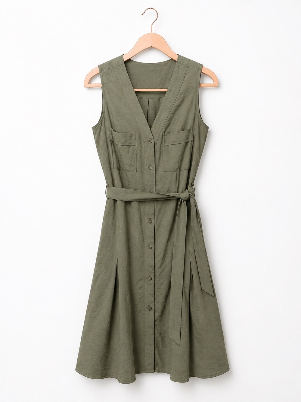 DKNY Like NEW Sleeveless Button Front Dress with Pockets - Size Small